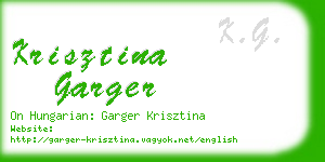 krisztina garger business card